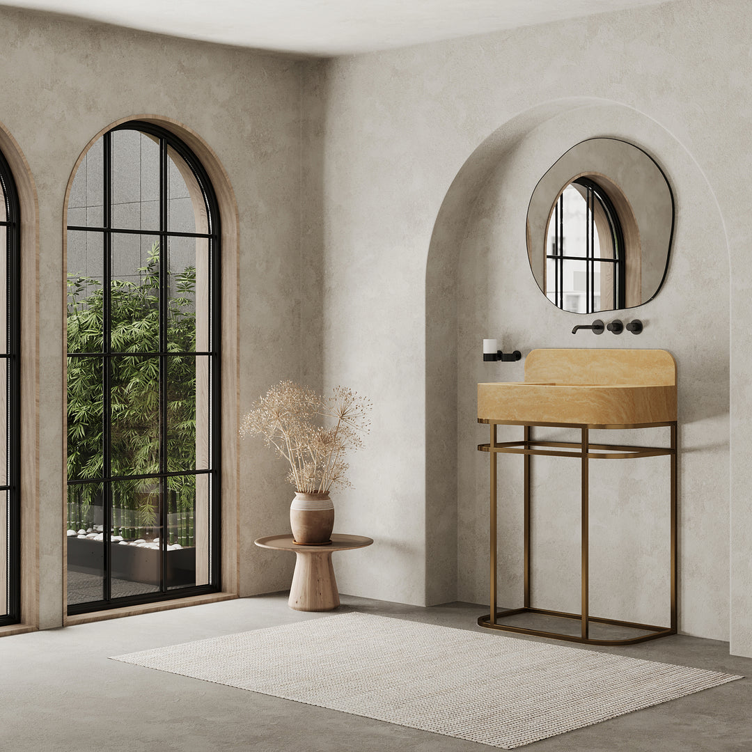 Assens - Marble Basin - Beige Travertine - Large