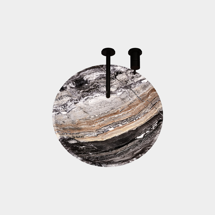 Maiken round basin top view in Grey Galaxy