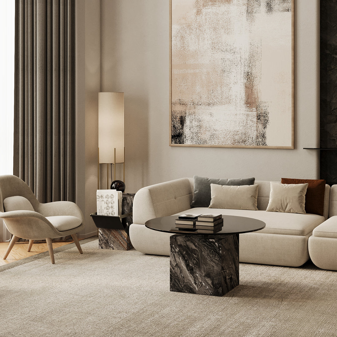 Bogense - Marble Coffee Table - Grey Galaxy