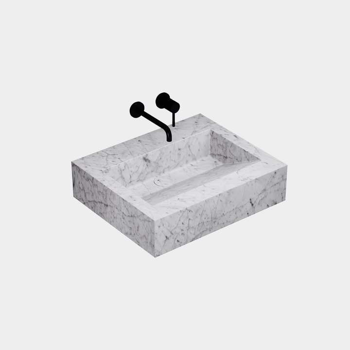 Skadi Marble Basin - White Cararra - Small