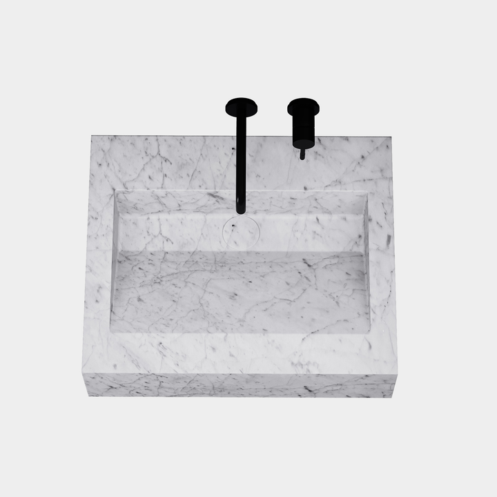 Skadi Marble Basin - White Cararra - Small
