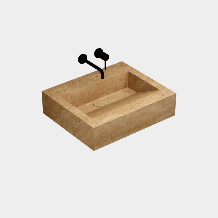 Skadi Marble Basin - Beige Travertine - Small