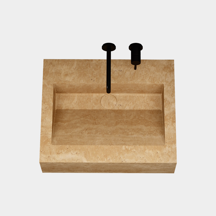 Skadi Marble Basin - Beige Travertine - Small