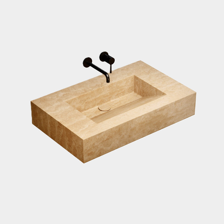 Skadi - Marble Basin - Beige Travertine - Medium