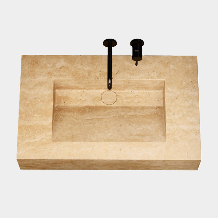 Skadi - Marble Basin - Beige Travertine - Medium