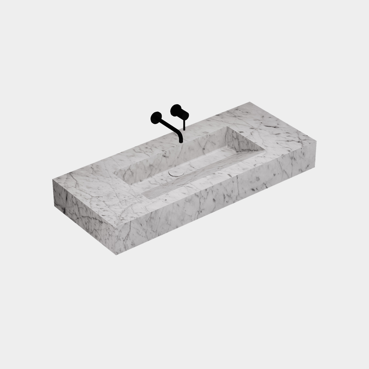 Skadi - Marble Basin - White Carrara - Large