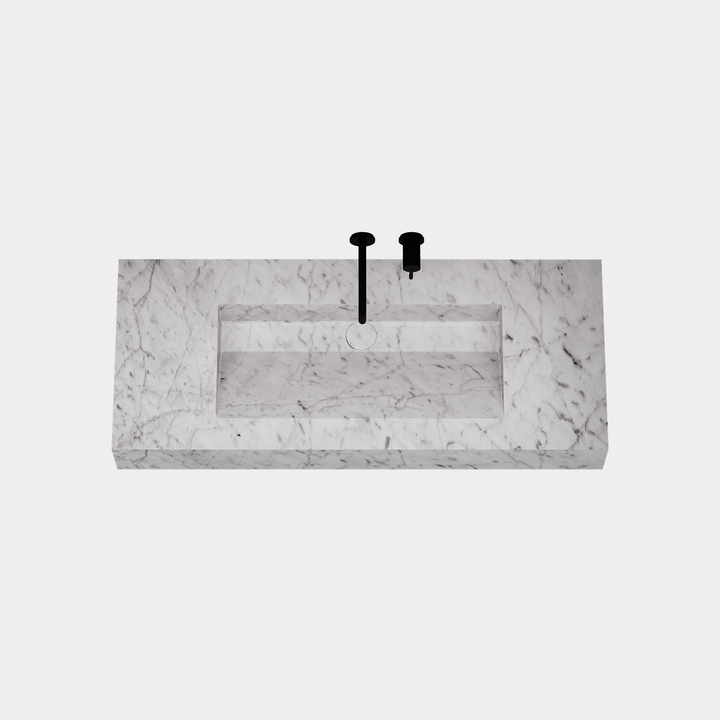 Skadi - Marble Basin - White Carrara - Large