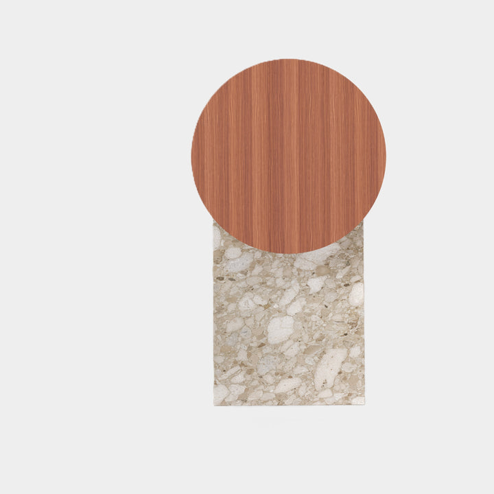 Odense coffee table top view in Beige Breccia