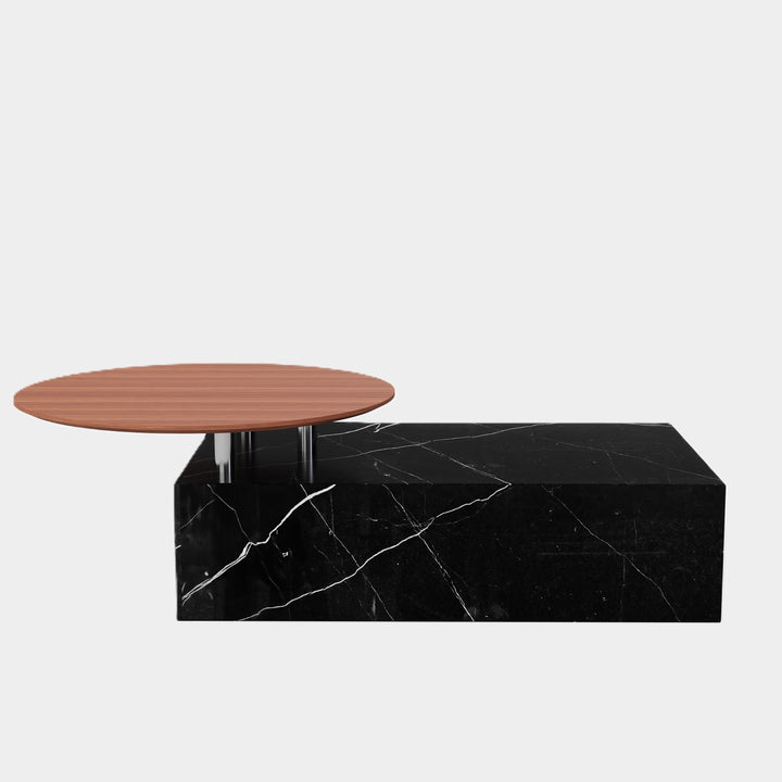 Odense coffee table front view in Black Eagle