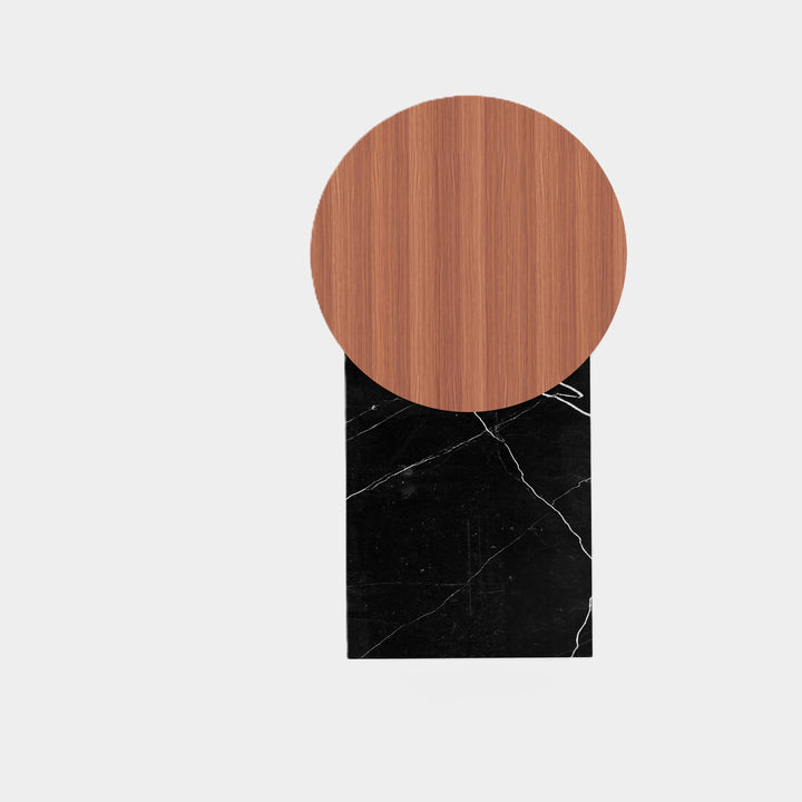 Odense coffee table top view in Black Eagle