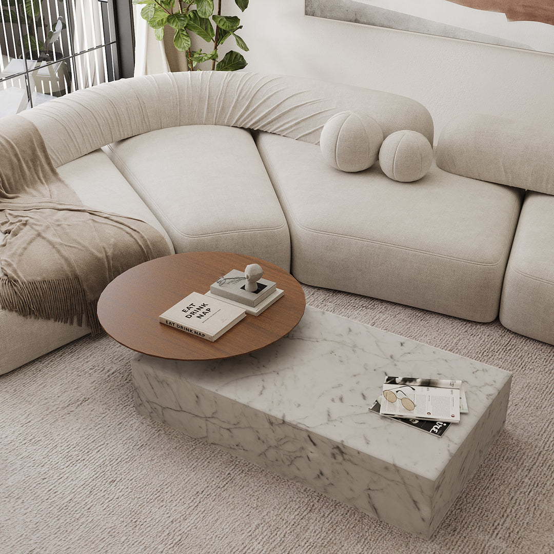 Odense - Marble Coffee Table - White Carrara