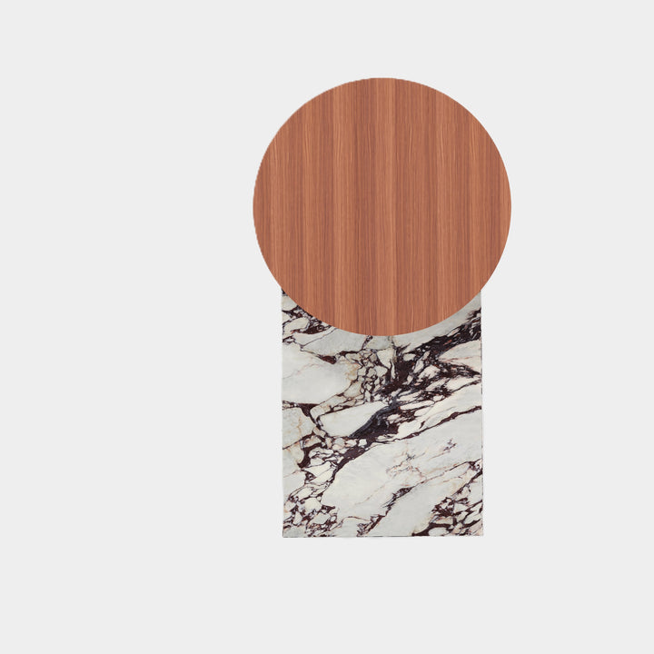 Odense coffee table top view in Calacatta Viola