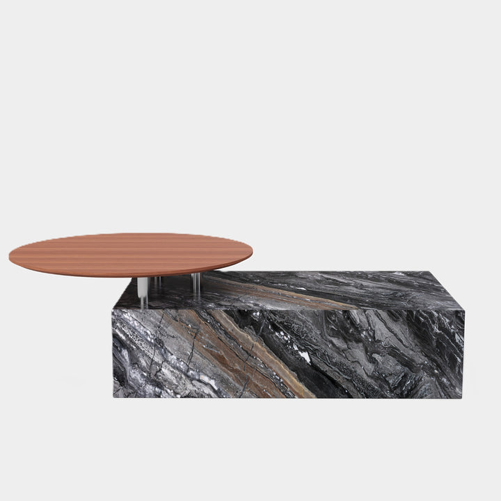 Odense coffee table front view in Grey Galaxy