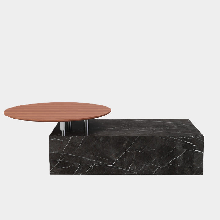 Odense coffee table front view in Grey Kenzo