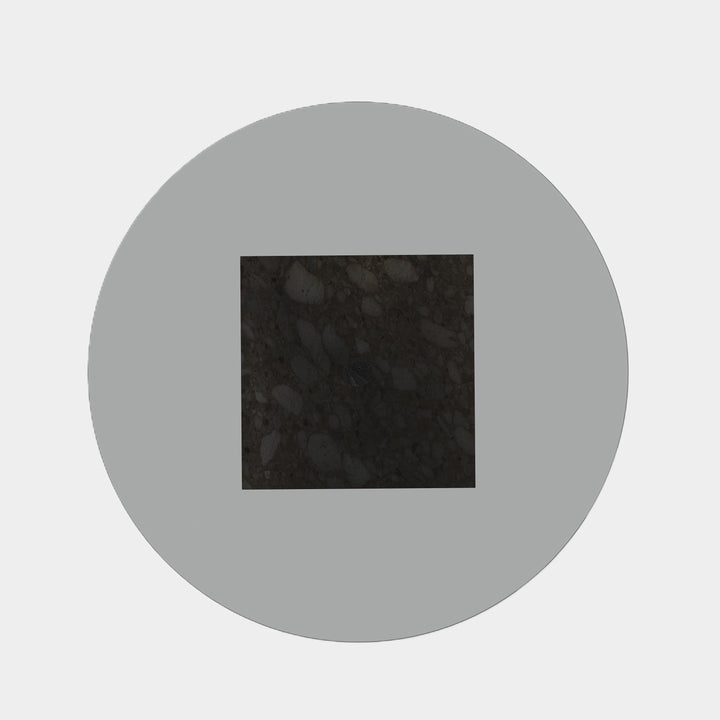 Bogense marble coffee table top view in Black Eagle