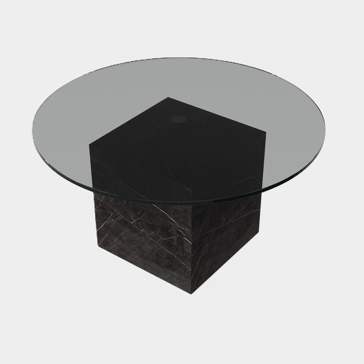 Bogense marble coffee table lifestyle view in Grey Kenzo