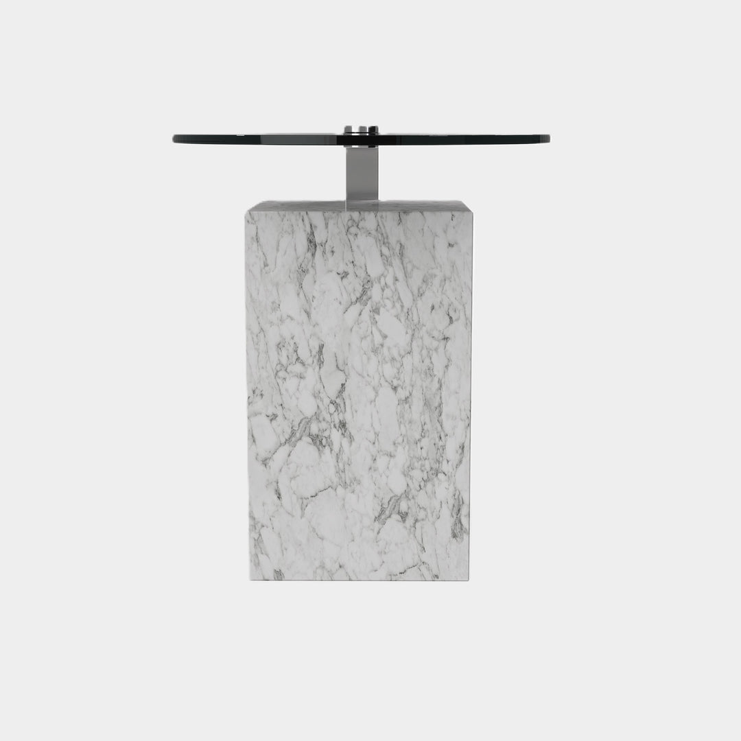 Skagen - Marble Side-Table - White Carrara