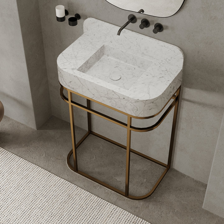 Assens - Marble Basin - White Carrara - Large