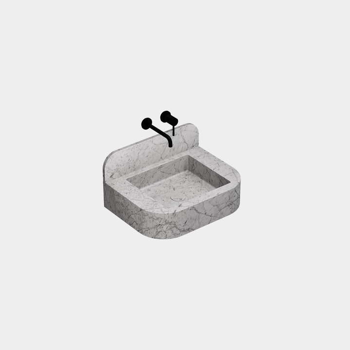 Assens - Marble Basin - White Carrara - Small