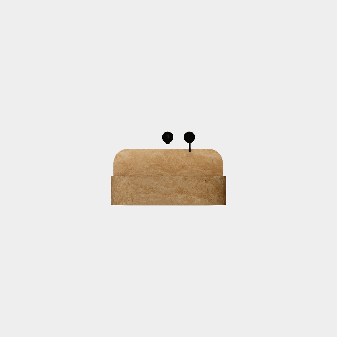 Assens - Marble Basin - Beige Travertine - Small