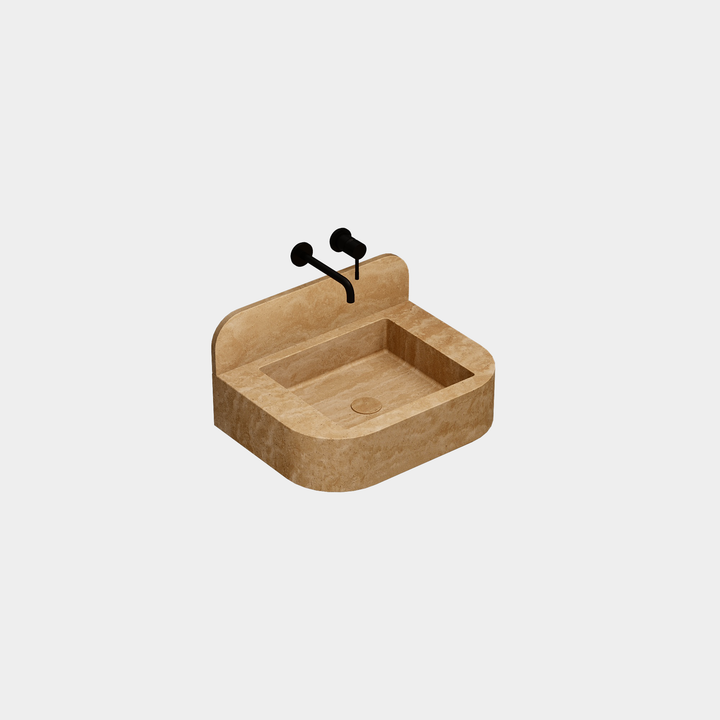 Assens - Marble Basin - Beige Travertine - Small