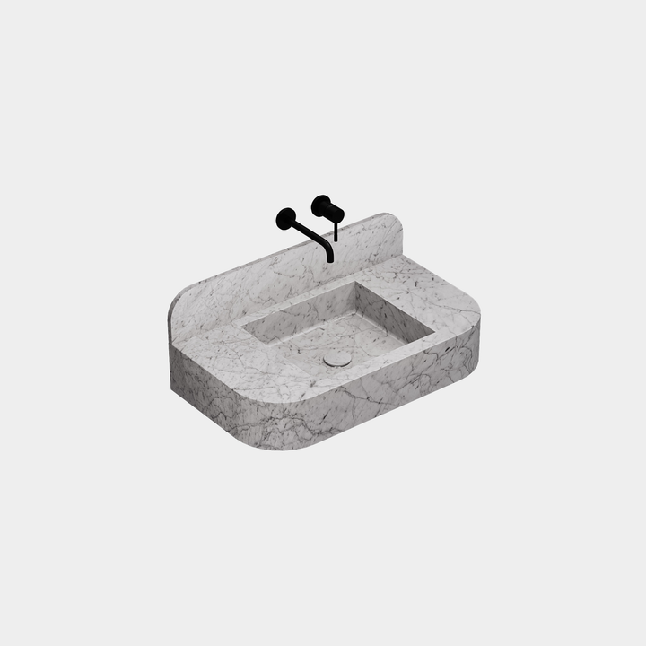 Assens - Marble Basin - White Carrara - Large
