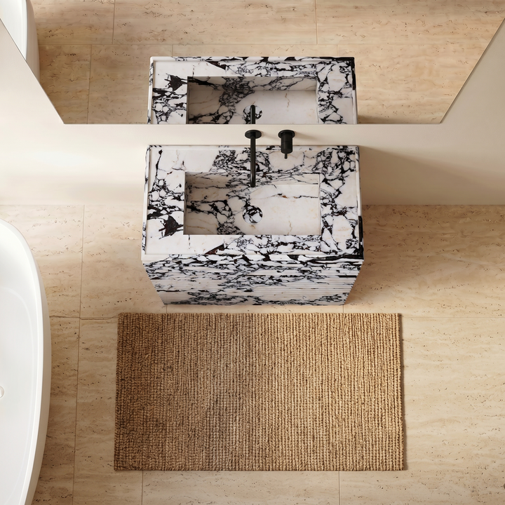 Njord - Ribbed Marble Bathroom Vanity