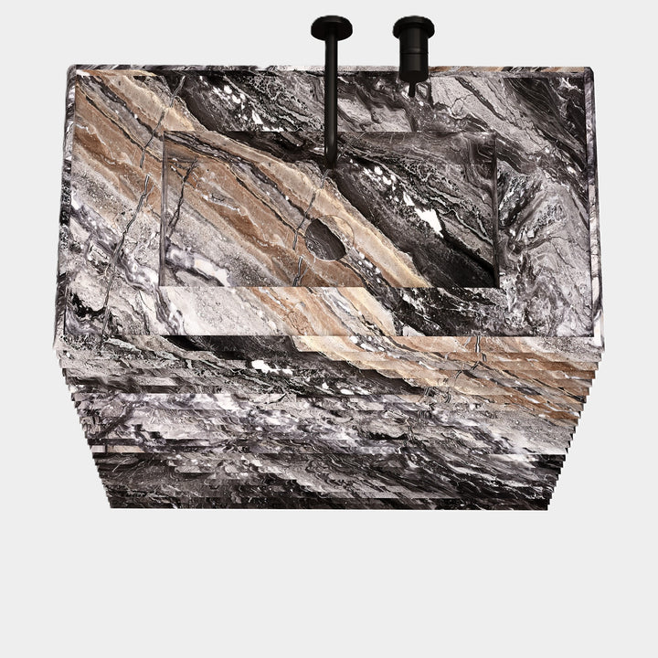 Njord single vanity medium top view in Grey Galaxy