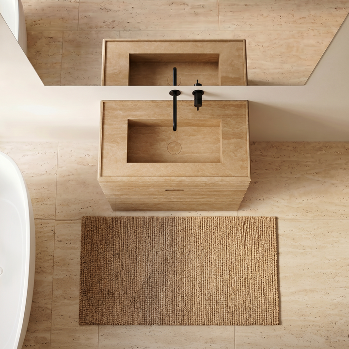 Njord - Ribbed Marble Bathroom Vanity