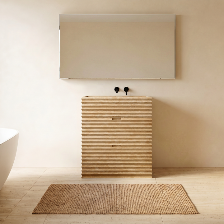 Njord - Ribbed Marble Bathroom Vanity