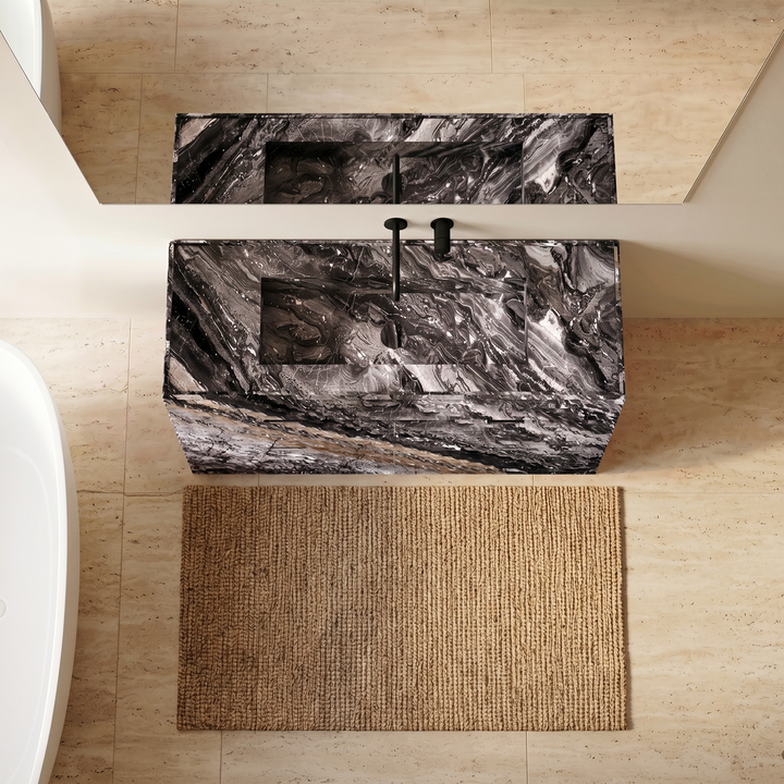 Njord - Ribbed Marble Bathroom Vanity