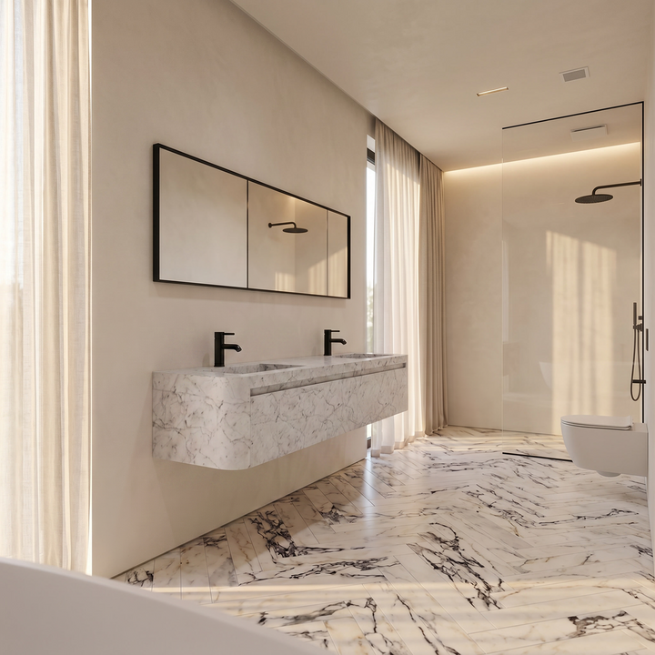 Lyke - Wall-Mounted Double Basin Bathroom Vanity