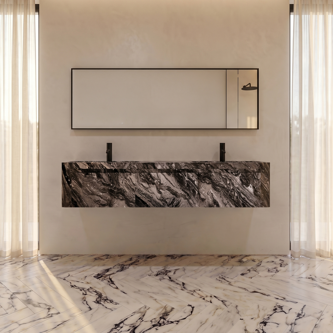 Lyke - Wall-Mounted Double Basin Bathroom Vanity