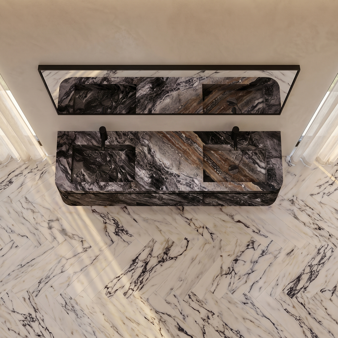 Lyke - Wall-Mounted Double Basin Bathroom Vanity