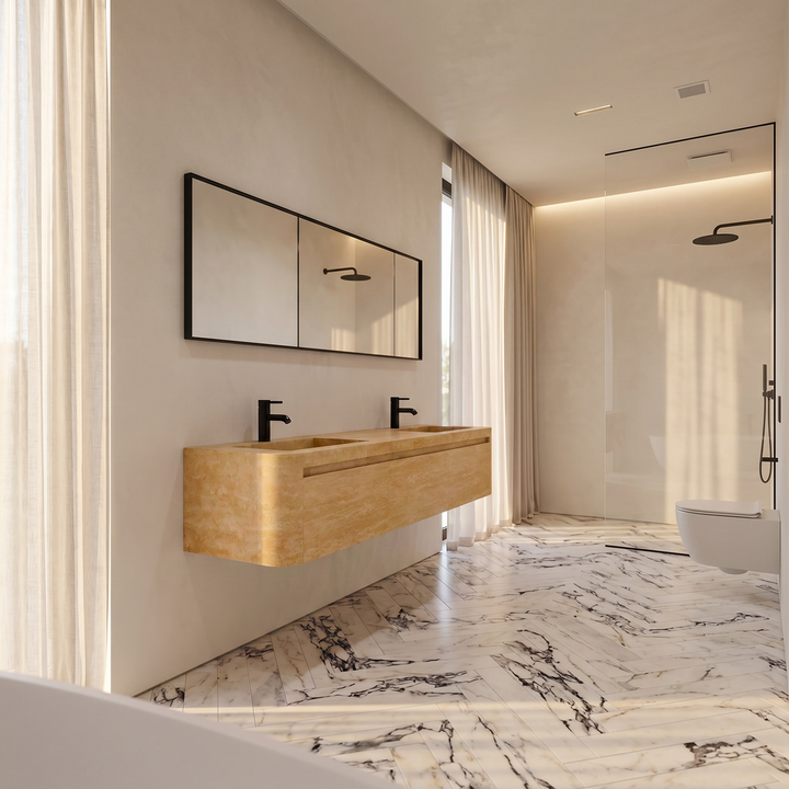 Lyke - Wall-Mounted Double Basin Bathroom Vanity