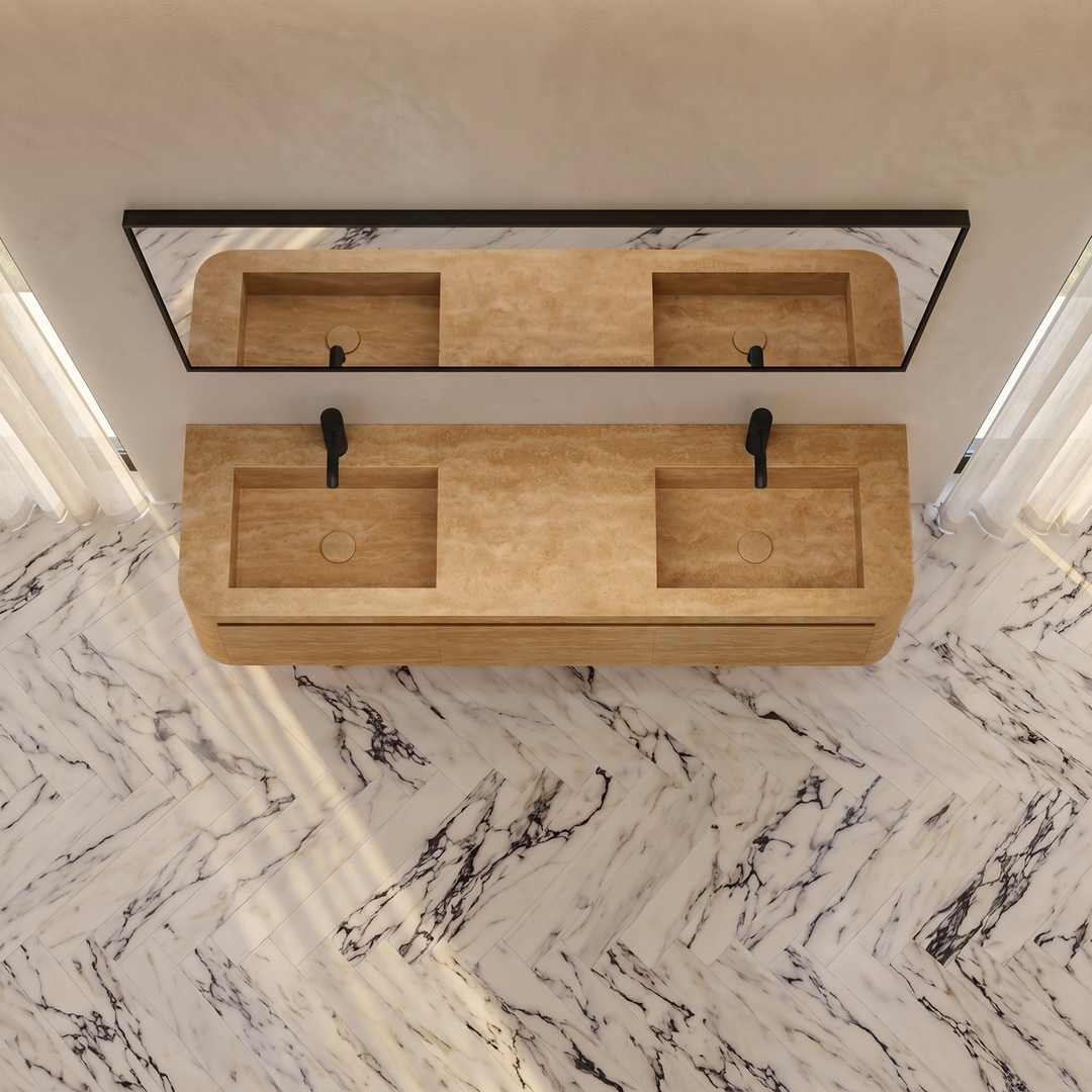 Lyke - Wall-Mounted Double Basin Bathroom Vanity