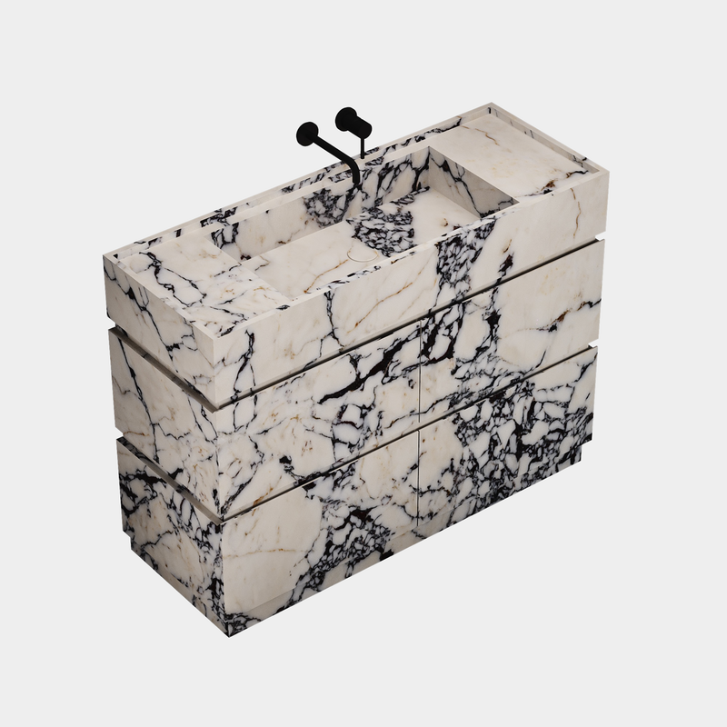 Orca - Marble Bathroom Vanity - Calacatta Viola - Large