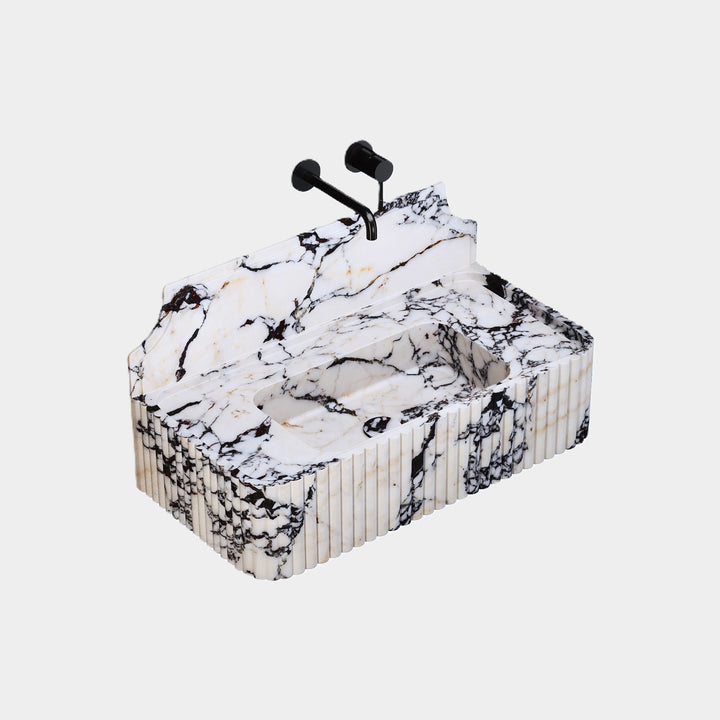Skive - Ribbed Marble Basin