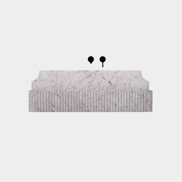 Skive - Ribbed Marble Basin