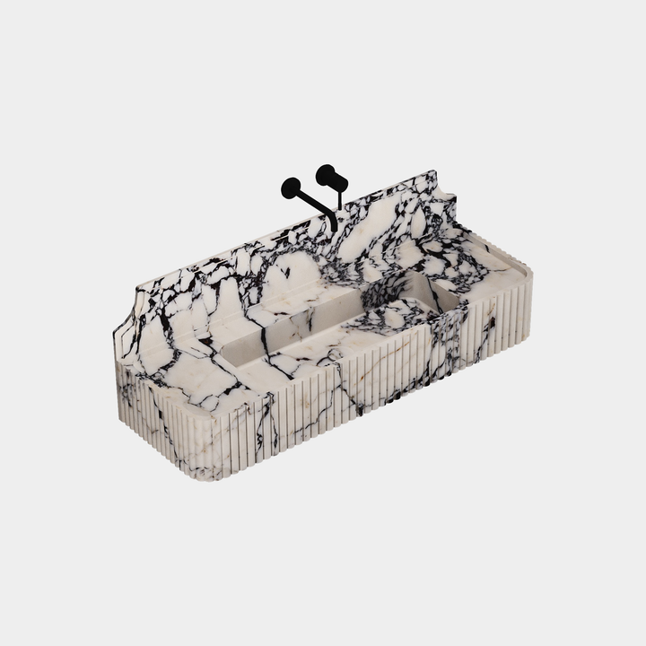 Skive - Ribbed Marble Basin