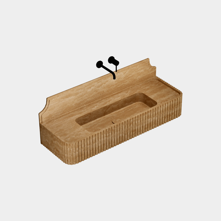 Skive - Ribbed Marble Basin