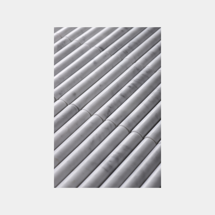 Fluted Tiles White Carrara