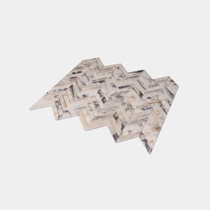 Herringbone Tiles Calacatta Viola