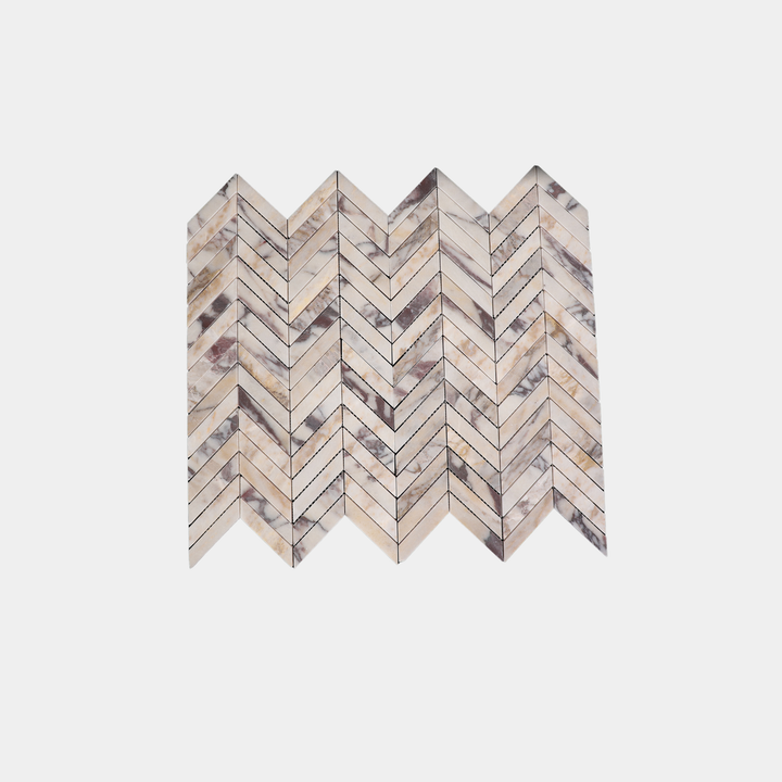 Herringbone Tiles Calacatta Viola