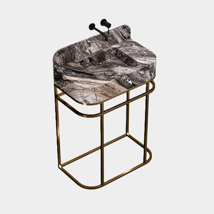 Assens - Free-Standing Marble Vanity - Grey Galaxy - Large