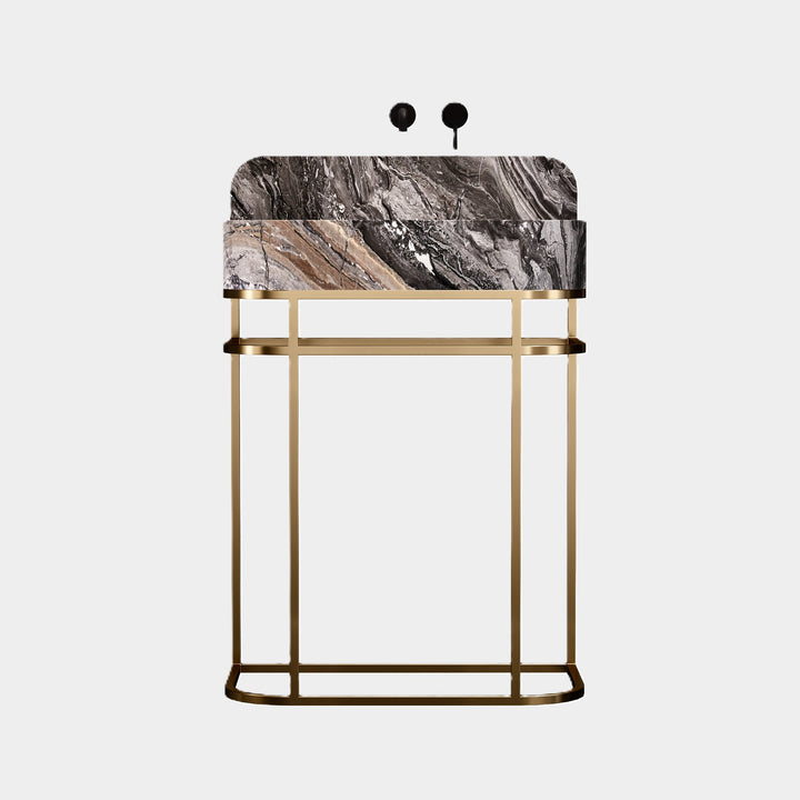 Assens - Free-Standing Marble Vanity - Grey Galaxy - Large
