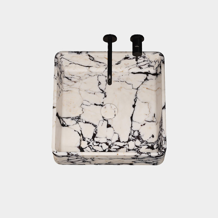 Maiken - Square Marble Basin - Calacatta Viola