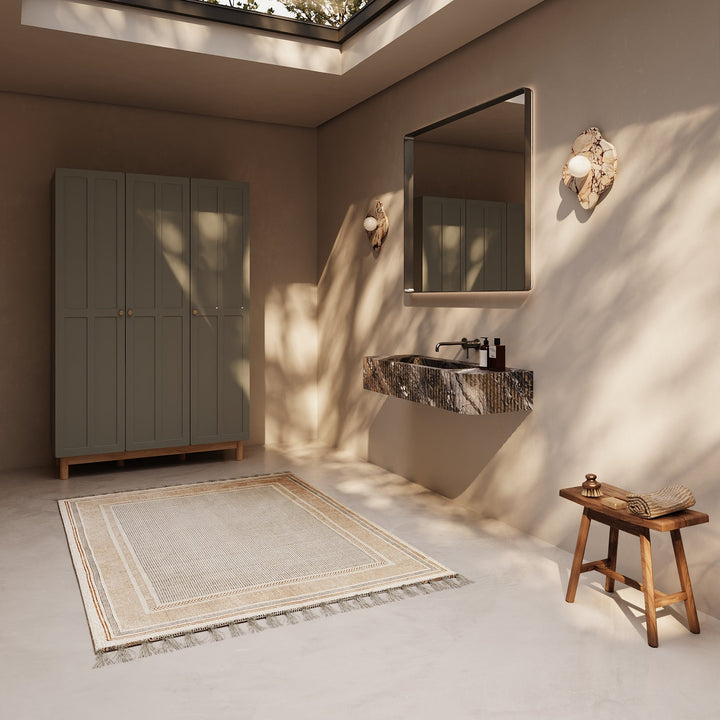 Raya - Ribbed Marble Basin