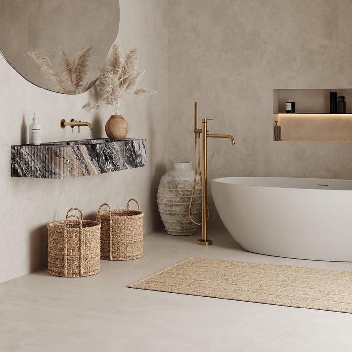 Raya - Ribbed Marble Basin