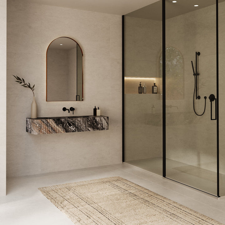 Raya - Ribbed Marble Basin